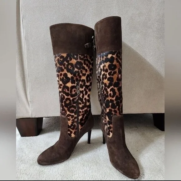 Ralph Lauren Halina Suede Knee Boots – Women’s Size 7 - Picture 5 of 8